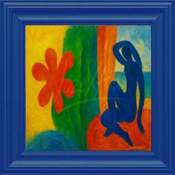 Bleu Intérieur – Matisse I Digital art I Enter the reinvented world of Matisse I Limited edition Q=7