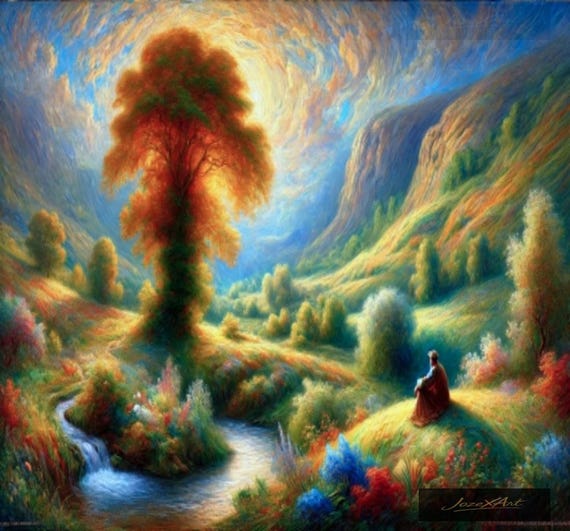 LUCENTIA - Jozexart Style I Absolute Rarity I Impressionist Dreamlike Painting I