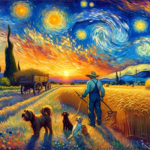 Tableau Vang Gogh Le semeur Van Gogh Telechargement instantané de 3 toiles image 1