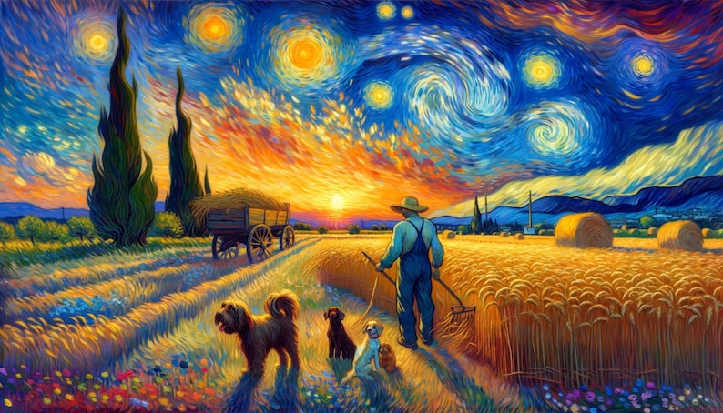 Tableau Vang Gogh Le semeur Van Gogh Telechargement instantané de 3 toiles image 1