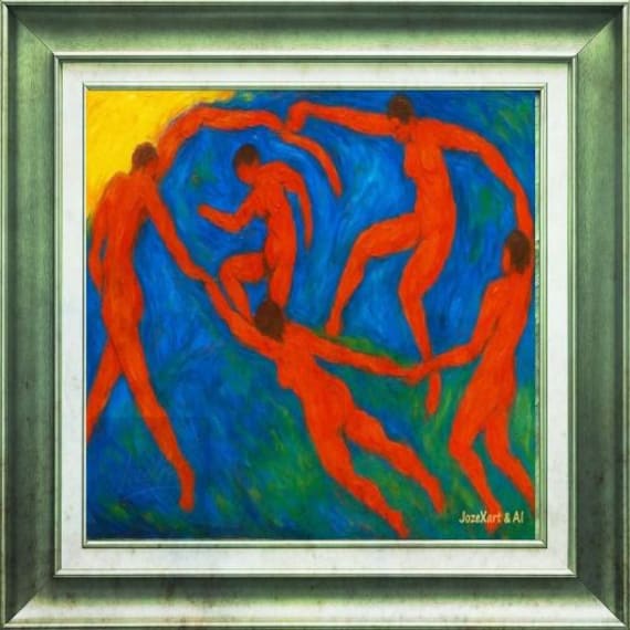 The Dance (1910) revisited – Digital painting in Matisse style – Modern Fauvism – Limited Edition Q=7