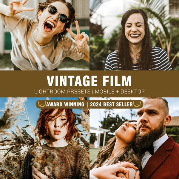 Vintage Film Presets-Professional Photography-Mobile & Desktop Lightroom Preset Bundle Instagram-Photo Filter-DNG-XMP-Lightroom-Photoshop