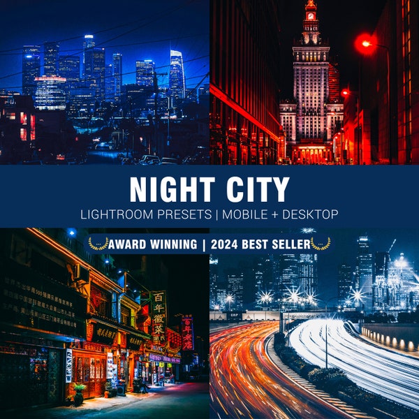 Night City Presets-Professional Photography-Mobile & Desktop Lightroom Preset Bundle Instagram-Photo Filter-DNG-XMP-Lightroom-Photoshop