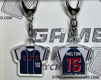 Customized Baseball Jersey Gift, Fully Customizable Jersey Keychain for Baseball  Teams, Game Day Keychain, Gifts for Gamedays