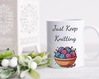 Knitting Mug Yarn Mug Funny Mug Funny Coffee Mug Sewing Mug For Crocheter Knitter Gift Knitter Mug