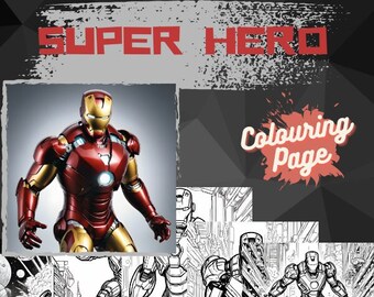 Super Hero Coloring Page - Iron Man