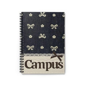 Coquette Bow Pattern Campus Spiral Notebook | Ruled Journal image 6