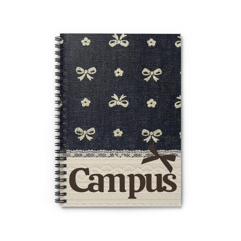 Coquette Bow Pattern Campus Spiral Notebook | Ruled Journal image 6