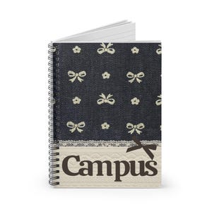 Coquette Bow Pattern Campus Spiral Notebook | Ruled Journal image 7