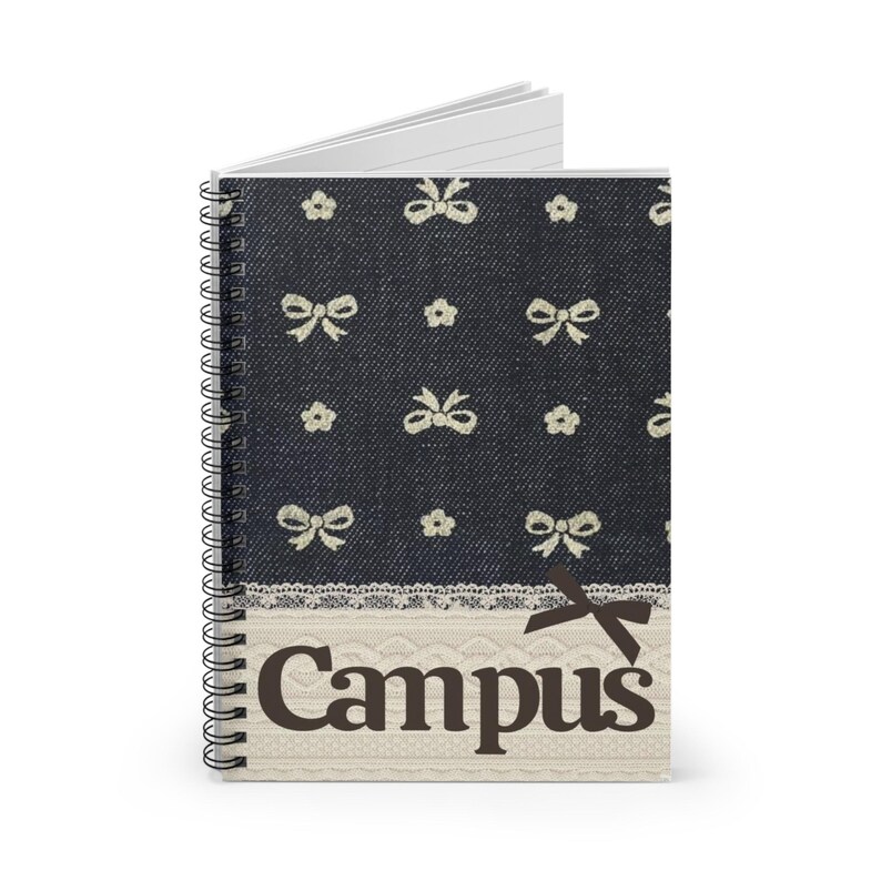 Coquette Bow Pattern Campus Spiral Notebook | Ruled Journal image 7