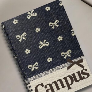 Coquette Bow Pattern Campus Spiral Notebook | Ruled Journal image 5
