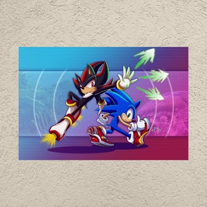 Sonic and Shadow (Sonic Adventure 2) - Matte Poster Print