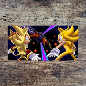 Super Sonic & Super Shadow Vs. Finalhazard (Sonic Adventure 2) - 20&quot;x10&quot; Matte Poster Print