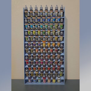 Archivo SVG del estante organizador de pinturas rápidas Army Painter: ¡Mejora tu equipo de afición! Diseñado para el nuevo set completo Speed Paints 2.0.