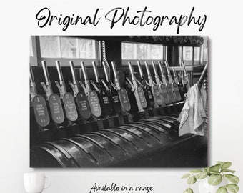 Original monochrome photograph of the signal box at Sheffield Park station on the Bluebell Railway line, a heritage steam line in England.