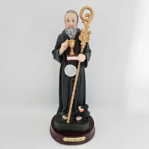 Saint Benedict 9 Inch Resin Statue New