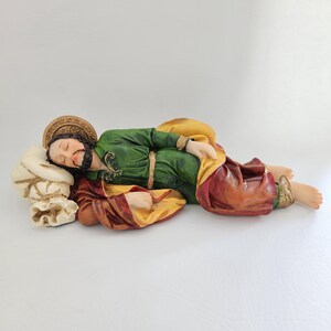 Sleeping Saint Joseph 11 inches Resin Statue