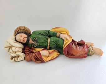 Sleeping Saint Joseph 11 inches Resin Statue