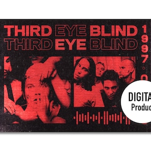 Third Eye Blind Grunge Poster | 90s Alt Rock Wall Art | Digital Download | Printable Band Poster | Indie Room Decor | Aesthetic Music Print