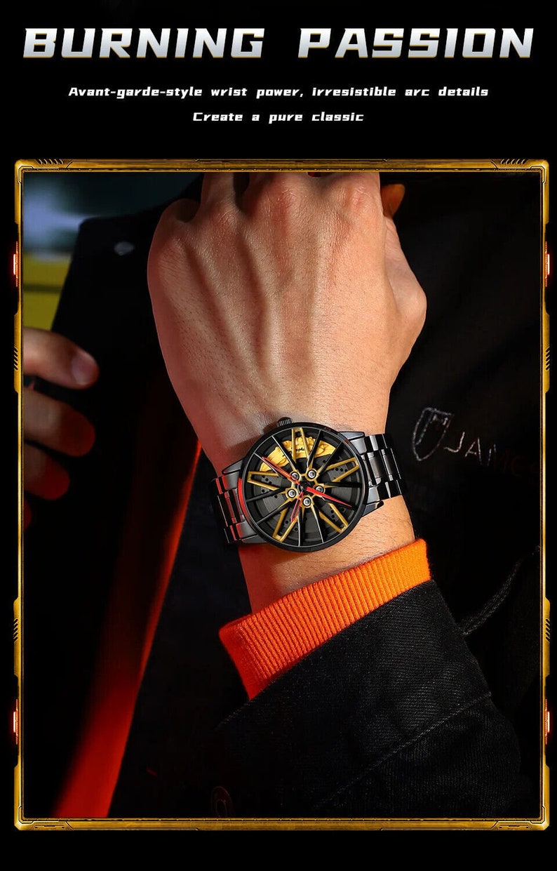 Relojes giratorios con rueda de pinza de freno Lamborghini 3D Rojo, Amarillo imagen 10
