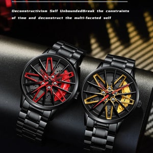 Spinning Lamborghini 3D Bremssattel Rad Uhren Rot, Gelb Bild 8