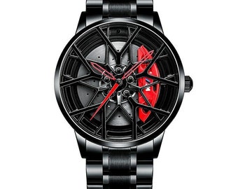 BMW M8 3D Brake Caliper Wheel Watch: Steel, Leather or Mesh Band