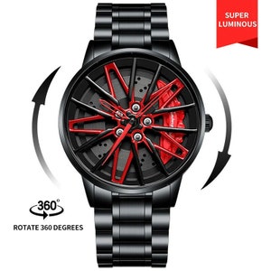 Relojes giratorios con rueda de pinza de freno Lamborghini 3D Rojo, Amarillo imagen 2
