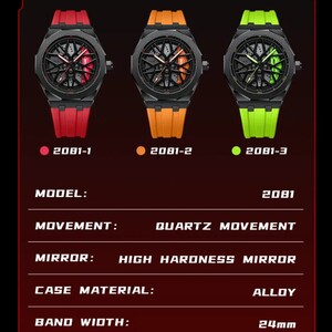 AMG G55 3D Brake Caliper Wheel Watches Red, Green image 6