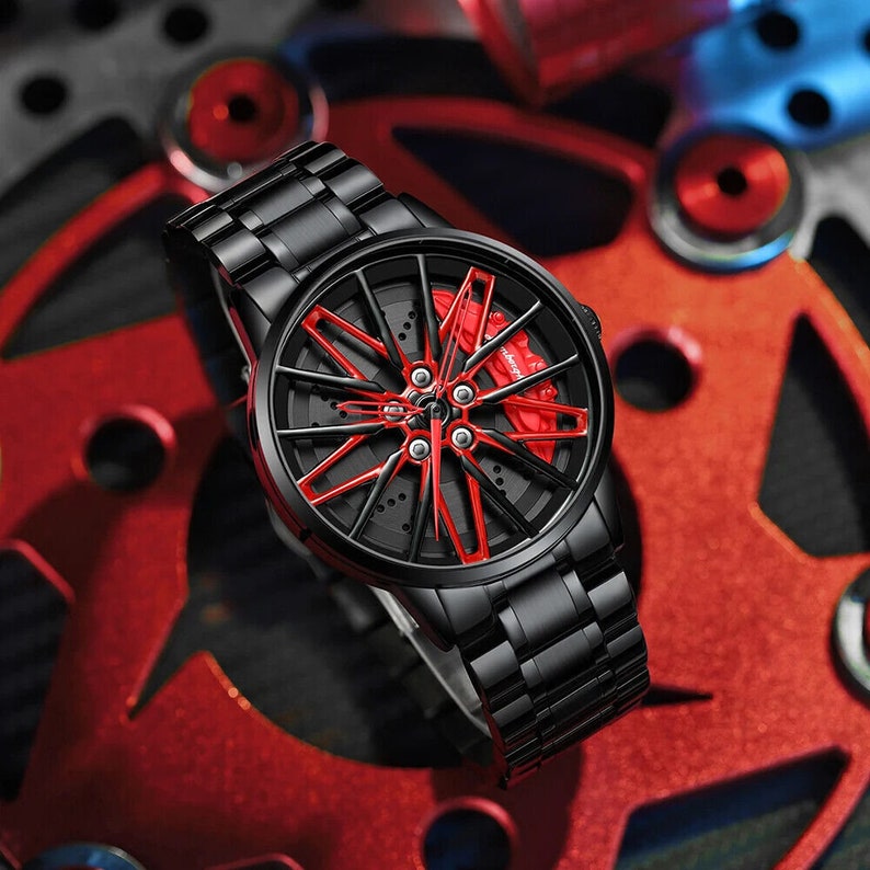 Relojes giratorios con rueda de pinza de freno Lamborghini 3D Rojo, Amarillo imagen 1