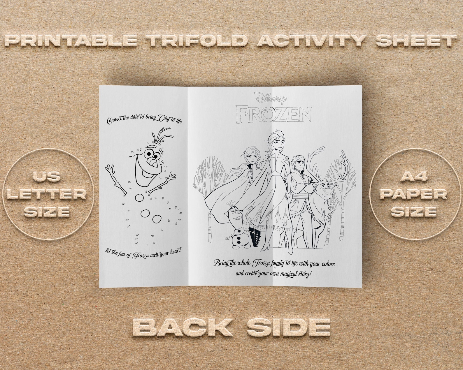 Printable Frozen Activity Sheet, Elsa and Anna Coloring Page, Kids ...