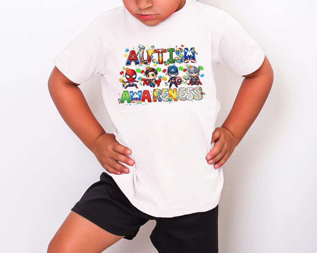 Marvel Autism Awareness Shirt, Autism Superhero T-shirt, Spiderman Thor ...
