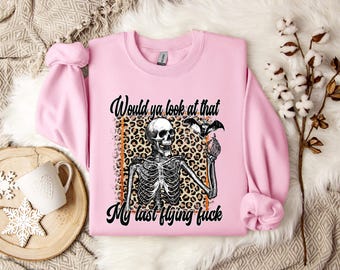 Lustiger Skelett Hoodie, sarkastisches Halloween-Sweatshirt, würde man das meinen letzten fliegenden Hoodie betrachten, Erwachsenen Humor gruseliger Saison Pullover