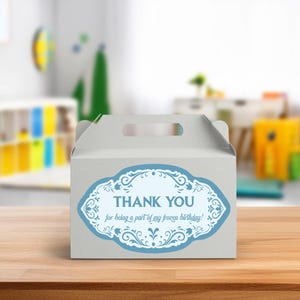 Printable Disney Frozen Gable Box Label, Frozen Birthday Party Decoration, Elsa Anna Party Favor Box, Disney Frozen Gift Box Sticker, 0001