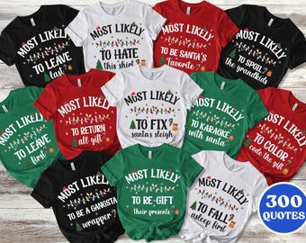 Family Matching Christmas T-Shirts: Funny Family Holiday Shirts