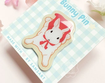 Super Bunny Plastic Pin | Handmade Shrink Plastic Pin