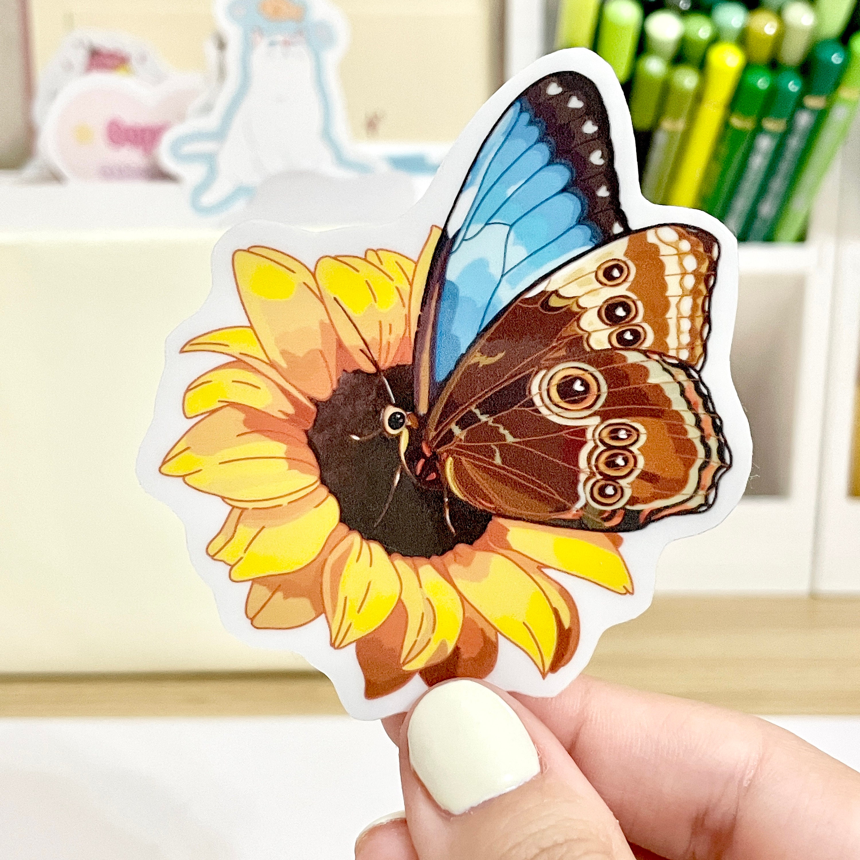 Butterfly Side Sticker Butterfly Print + Sticker Bundle - Etsy