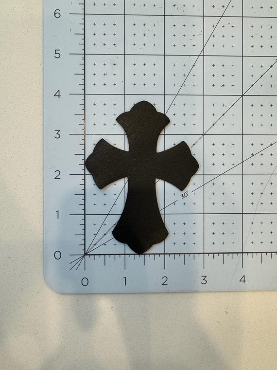 CH Chrome Hearts Genuine Leather Patch Punk Cross Applique Denim Jacket Bag Accessories Custom DIY Sewing Design Cross Patent Streetwear