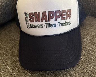 vintage style snapper lawn mowers truckers hat