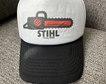 vintage trucker style stihl hat