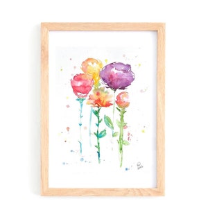 Original watercolor flower painting, Flowers, Roses, Rose painting, Watercolors, Art