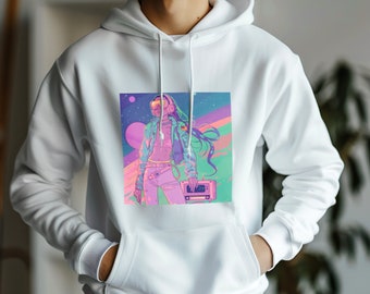 Lofi Space Theme Unisex Hoodie | Lofi Hoodie | Unisex Heavy Blend Hooded Sweatshirt