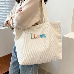 Anpassad manchesterväska, presentpåsar till brudtärnor, broderade vardagsväskor, möhippapresenter