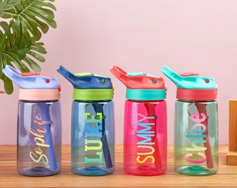 Personalized Kids Water Bottle: Custom Name School Drinkware