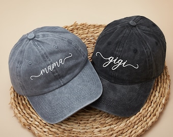 Personalized Grandma Embroidered Baseball Cap: Custom Cotton Twill Hat