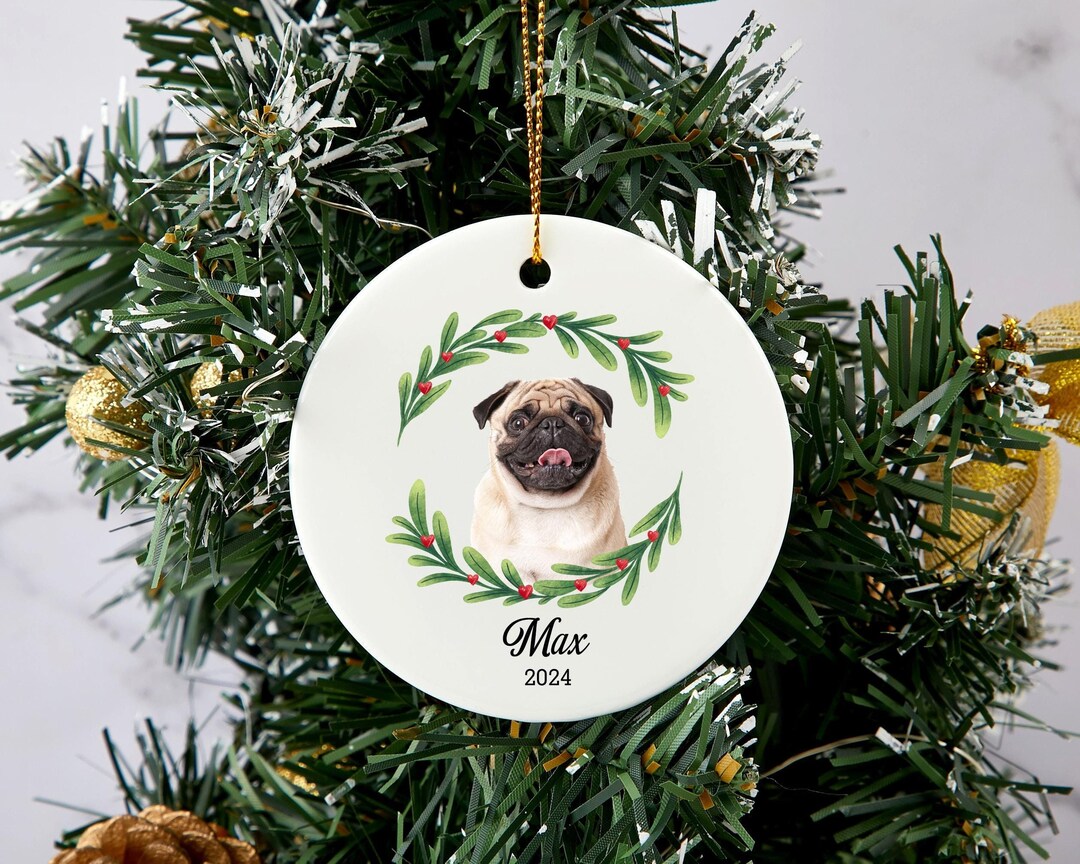 Custom Pet Portrait Ornament, Personalized Dog Cat Memorial - Etsy UK