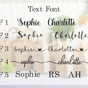 K&ouml;nnte beinhalten: Ein Vergleich verschiedener Schriftarten, die die Namen "Sophie" und "Charlotte" in f&uuml;nf verschiedenen Stilen zeigen. Die Schriftarten reichen von schlicht und elegant bis hin zu verspielter und fantasievoller.