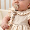 Crochet Baby Pacifier Clip, Personalized Baby Dummy Chain, Newborn Gift, Baby Shower Gifts product logo