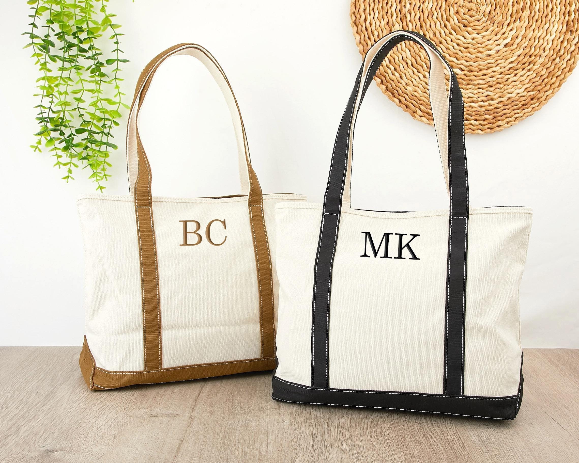 Custom Tote Bag, Embroidered Canvas Tote Bag, Personalized Tote, Bachelorette Gift Bag, Monogrammed Tote, Bridesmaids Gift, Christmas Gift