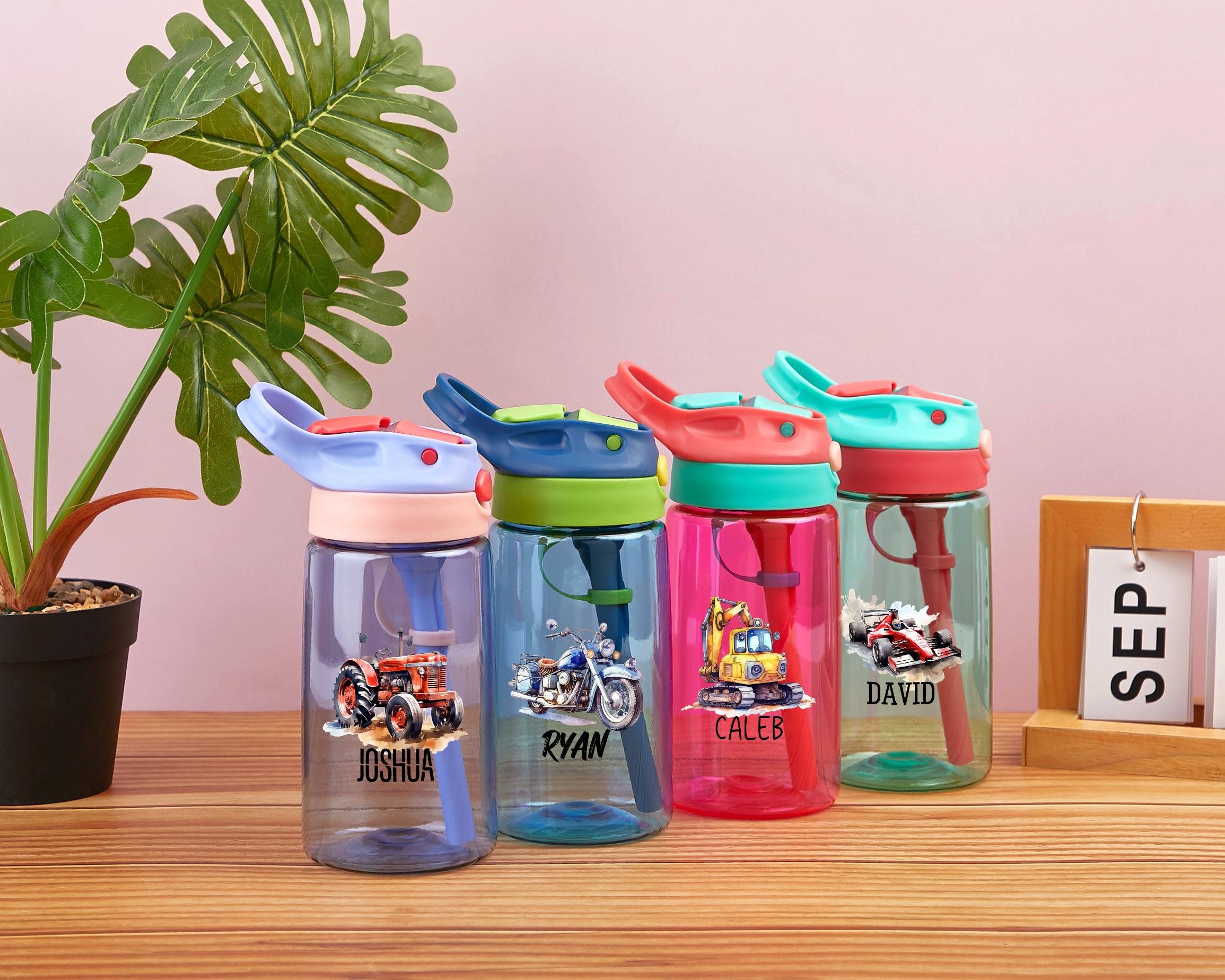 Personalized Kids Water Bottle: Fire Truck, Tractor, Car - 14 Oz - Etsy UK