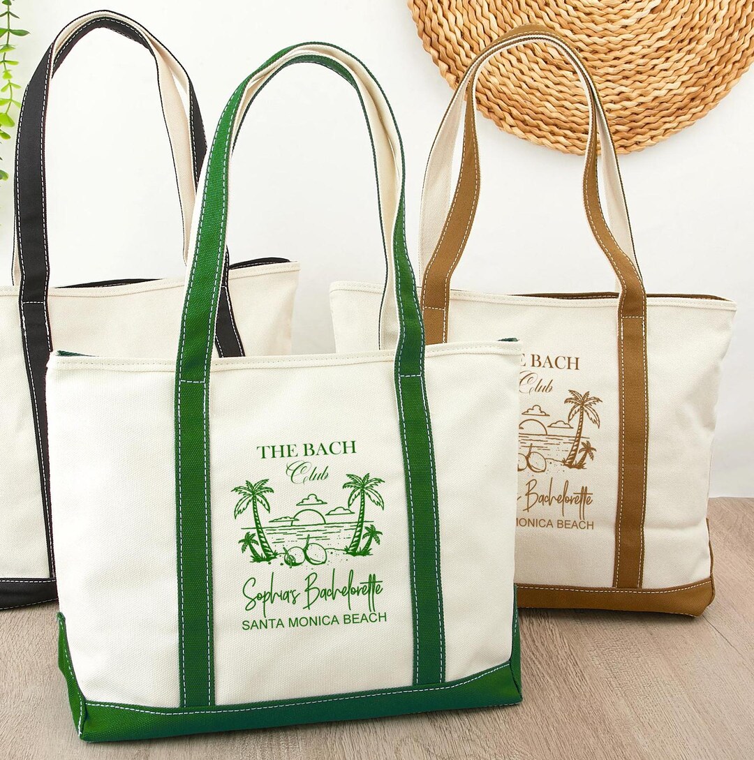 Custom Canvas Tote Bag: Bachelorette Beach Trip Gift - Etsy